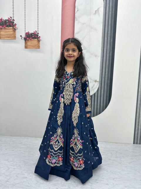 Launching Festival Special Crop Top Pc 528 Vichitra Blue Kids fashion wholesaler in Kolkata - wholesale export
